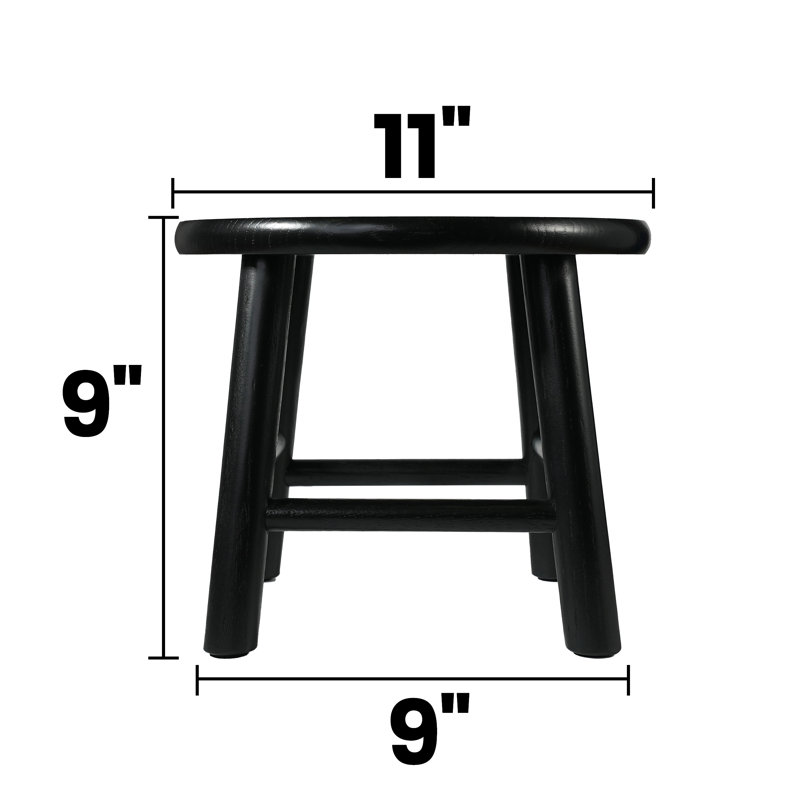 Handcraft Step Stool, Black