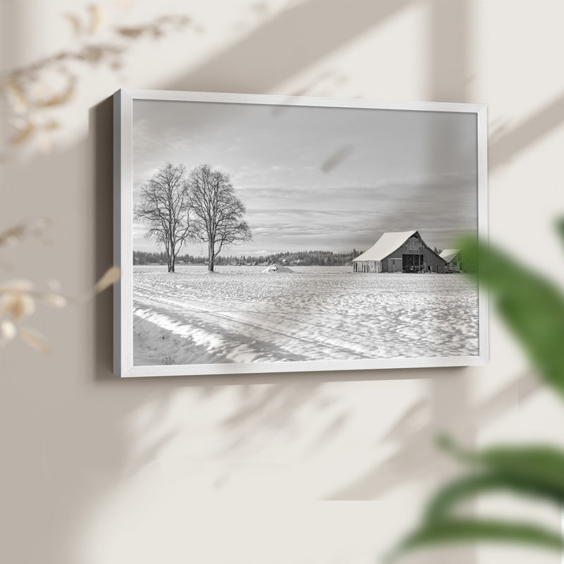 Solitude - reproduction encadrée - réversible, H 22 po x l 28 po, Blanc