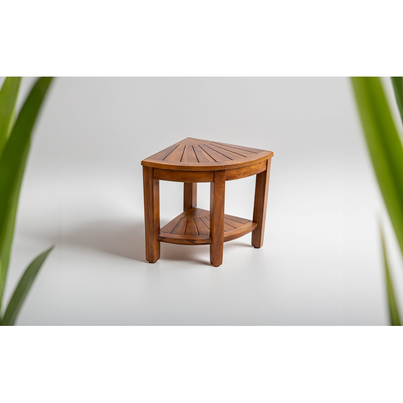 Daigan 15.5'' W Teak Corner Shower Bench