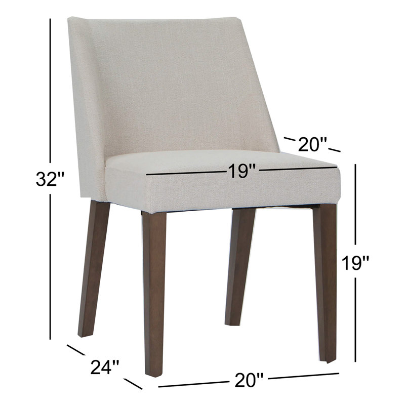 Paulina 19'' H Linen Upholstered Side Chair, Light Tan Linen