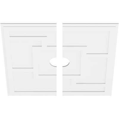 Médaillon de plafond contemporain en PVC de qualité architecturale Knox