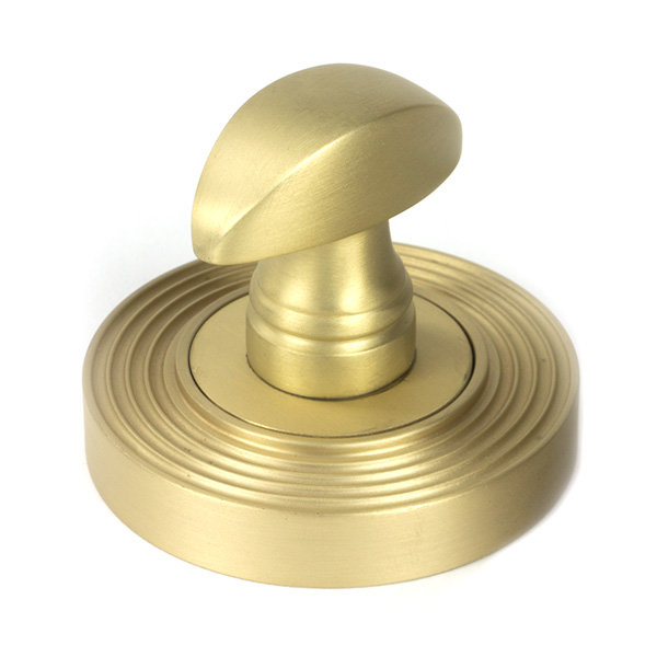 Beehive Satin Brass Round Thumbturn