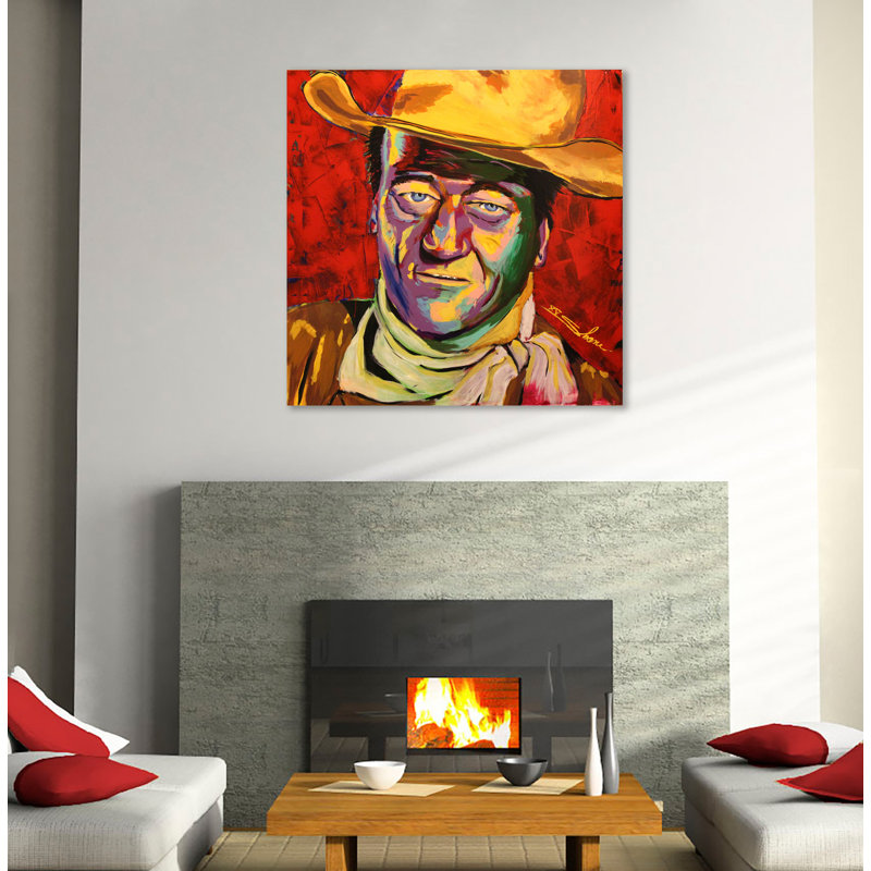 Sue Schlabach John Wayne by Shane Miller - Wrapped Canvas Print, 48" H x 48" W x 1.5" D