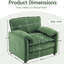 Fauteuil surdimensionné en chenille avec coussins - 36,09 po de large chambre à dossier haut-1786212235