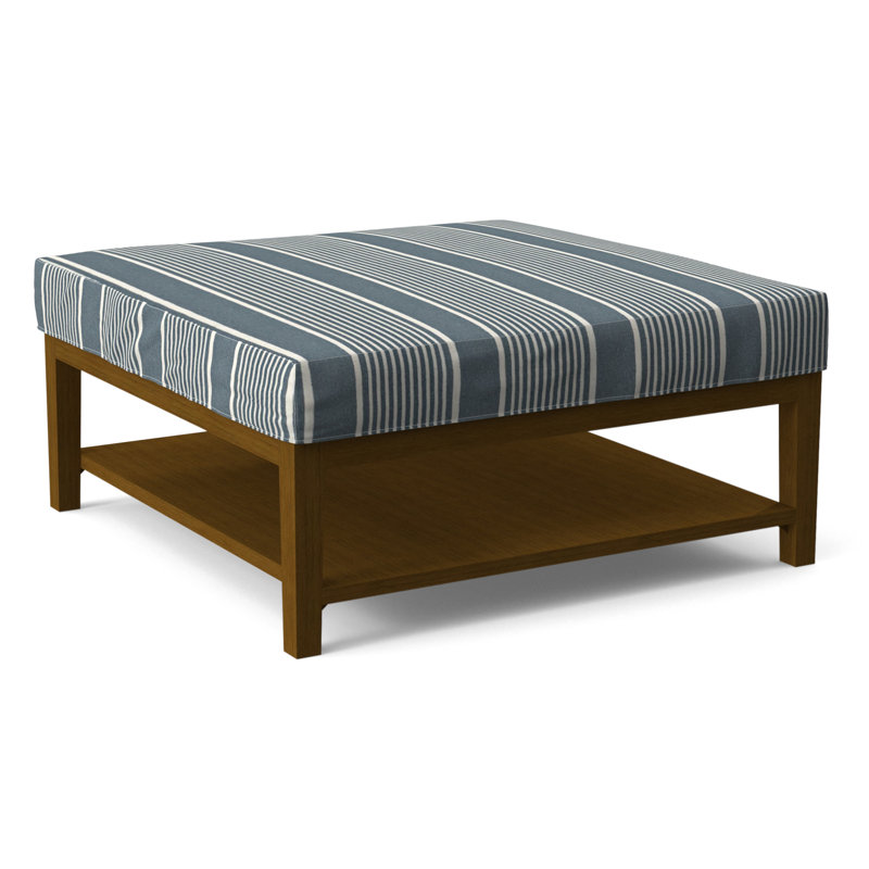 Hammond Square Ottoman, Gray Sugar Performance; 0863-84, Havana Finish