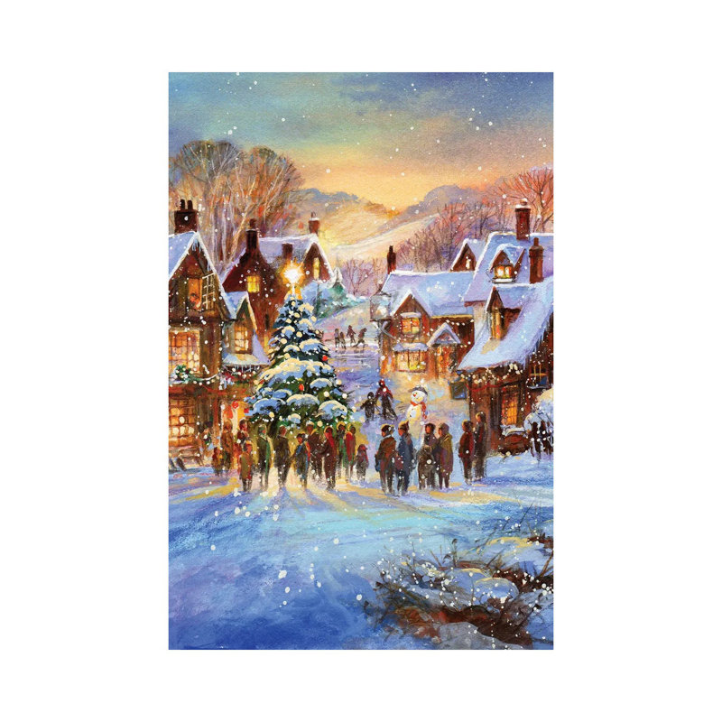 Snow Village by Jim Mitchell - Wrapped Canvas Gallery-Wrapped Canvas Giclée, 66.04cm H x 45.72cm W