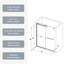 Porte de douche à dérivation avec verre trempé 5/16 po et finition noire matte - coulissante pour salle de bain, système lisse 6074, fuite, collision, système d'installation facile double-118630785