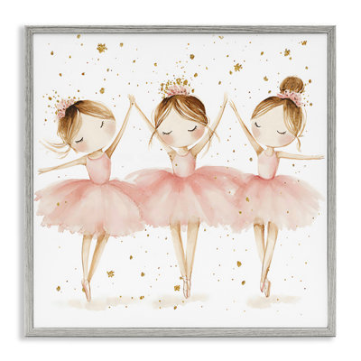 Trio Of Ballerinas Framed Giclee, design by Creative Studio