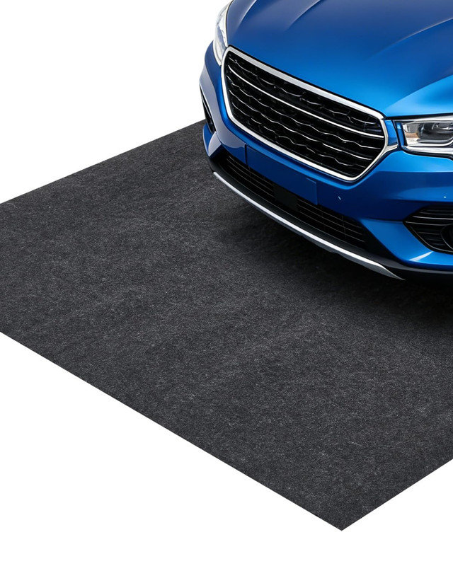 Tapis de garage 7,4 x 20 pi - Tapis résistant aux fuites pour la neige, la boue et l'huile