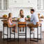 Tabouret de bar rembourré à dossier bas avec structure en métal épaissie pour îlot de cuisine-92115247-92115246-91899110