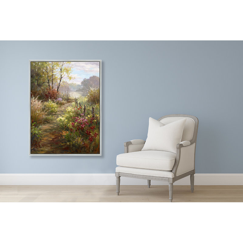 Whispering Meadow Path Print, 42" H x 32" W, Silver