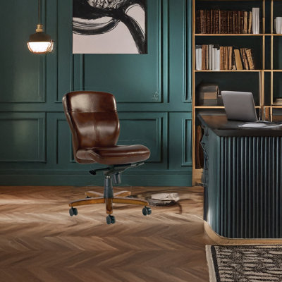 Sasha Genuine Leather Executive Swivel Tilt Chair by Hooker Furniture
