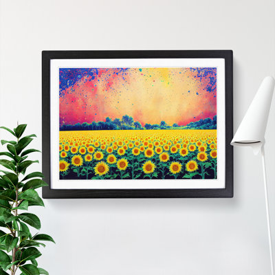 Uplifting Sunflower Field - Framed Print
