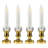 Flickering LED Window Candles With Timer - 8.5" - White - Set Of 6-109395143
