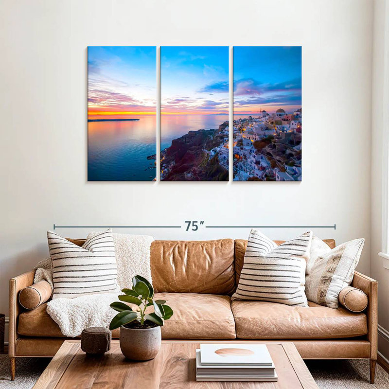 Aime Evening In Santorini, 36" H x 57" W