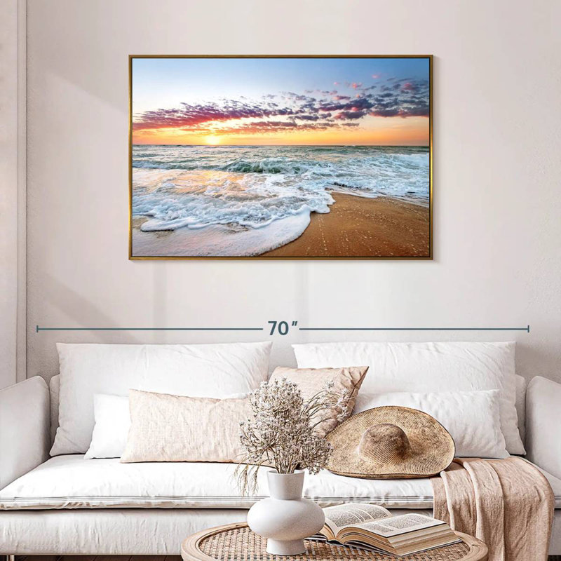 Cancun Maulik, Cadre flottant doré, 43 po x 29 po