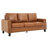 Sampson  83.9 " Genuine Leather Square Arm 3-Seat Sofa-614333844