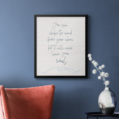 Toile encadrée de qualité supérieure Shake the Sand - prête à être accrochée