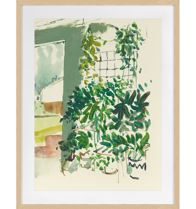 Sun Room B Print by PC Ngo, 20" H x 16" W x 1.25" D, Maple Framed Paper