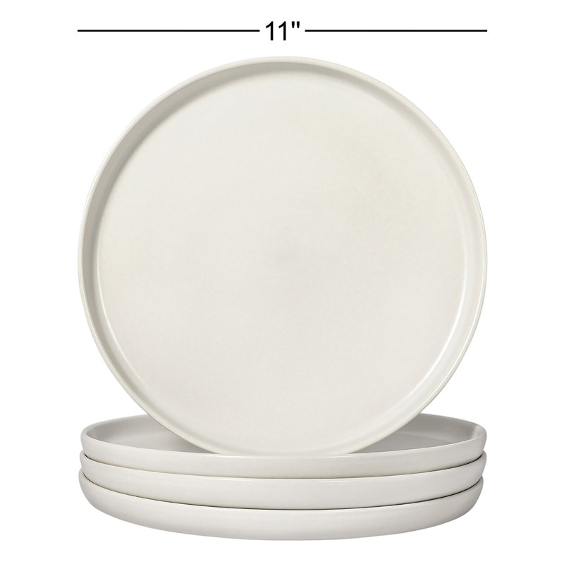 Assiette plate 11 po Harden Uno, Gris clair