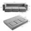 Canapé-lit modulaire Boneless avec 3 repose-pieds-1863648518