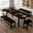 Halence 5-Piece Extendable Dining Table Set for 4-8 People-1682808885