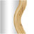 Brown Wood Abstract Wavy Room Wall Mirror with Dimensional Carved Frame