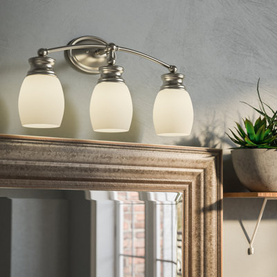  Elise 3-Light Bathroom Vanity Light in Satin Nickel