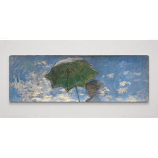 Woman with a Parasol – Madame Monet and Her Son (1875) — Panoramic Canvas Wall Art