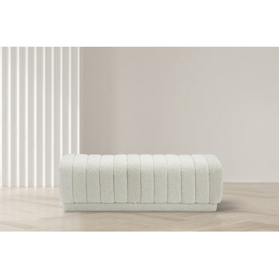 Heathrow Boucle Fabric Upholstered Ottoman