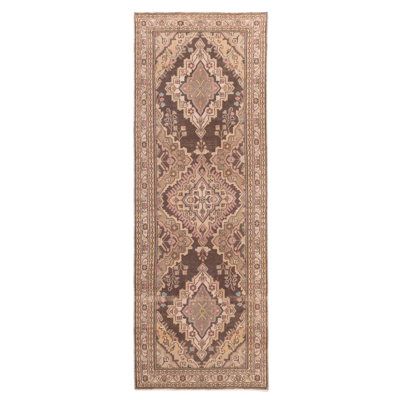 Tapis brun Antalya Vintage 3 pi 6 po x 10 pi 2 po