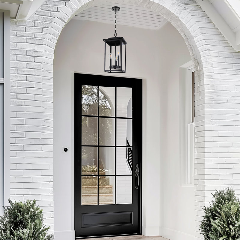 Birten 3 - Light 20.9“ H Outdoor Hanging Lantern, Matte Black