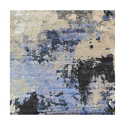WINDB1102SIBL Hand Knotted Area Rug in Blue