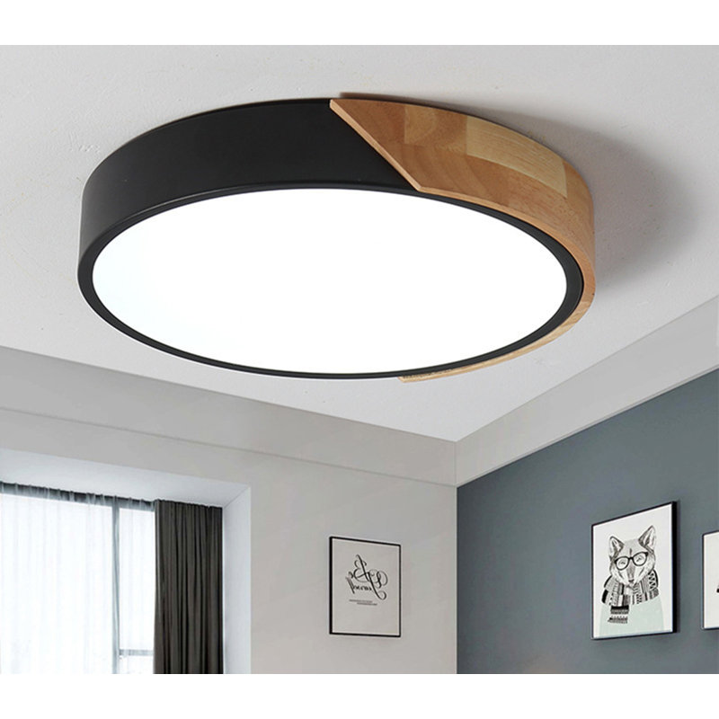 Plafonnier encastré 24W DEL 4500K noir, 4500