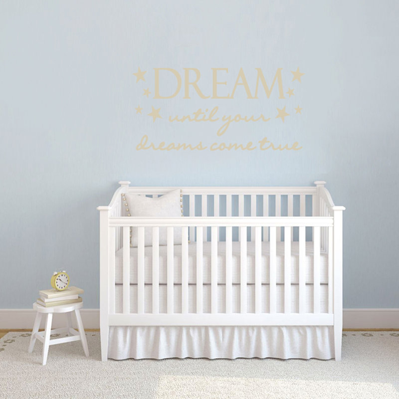 Text & Numbers Non-Wall Damaging Wall Decal, Light Beige