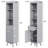 68" H Tall Bathroom Storage Cabinet With  Adjustable Shelves And One Drawer & Door, Storage Cabinet For Bathroom, Living Room, Entryway & Kitchen, Gray-664178612