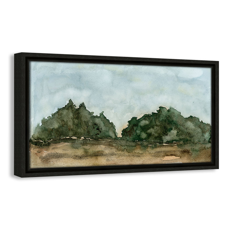 «Landscape I Print» par Corinne Rose Designs, Espresso, H 9,5 po x l 17,5 po