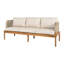 Ensemble de conversation d'extérieur 5 pièces en bois d'acacia et corde