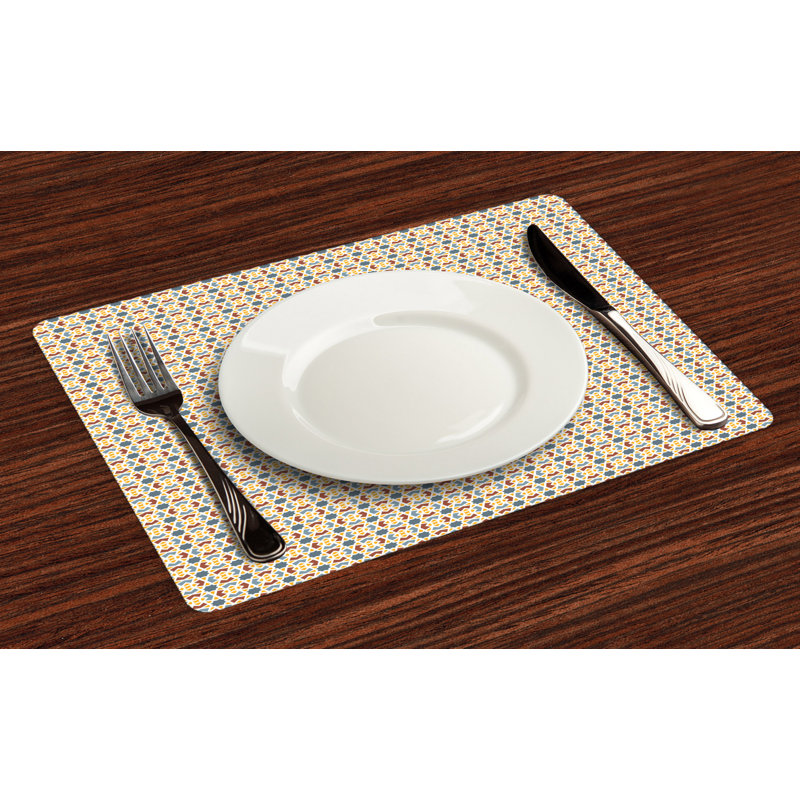 Polyester Geometric Rectangle Placemat