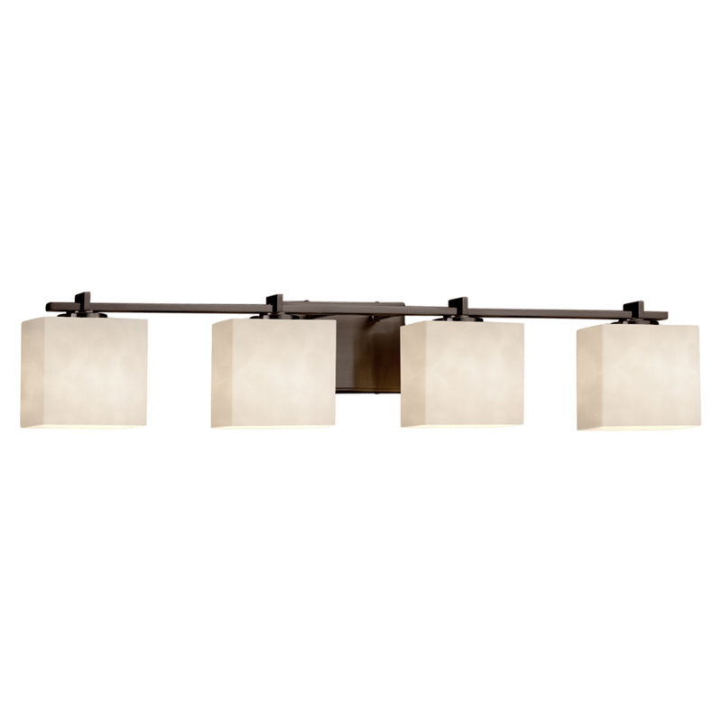 Éclairage de salle de bain à intensité variable 4 lumières Brey, Bronze foncé