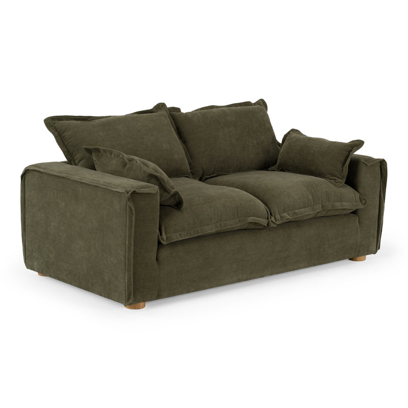 Durbin - Causeuse moderne en tissu vert