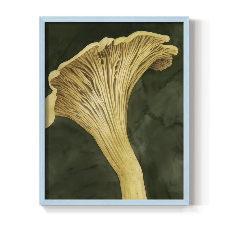 Chanterella I Framed Print - Solid Wood, H 30 po x l 24 po, Bleu