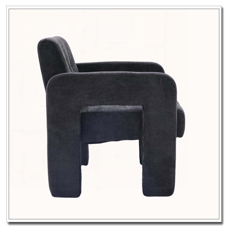 Fauteuil rembourré, Noir