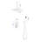 16" Shower Head System For Ceiling Mount - Air Injection Creates Relaxing Bath Time, Brass & Sus304 Stainless, White Bathroom, Includes Head, Hand Shower, 59-Inch Hose, Bracket, Valve Mounting-126353168