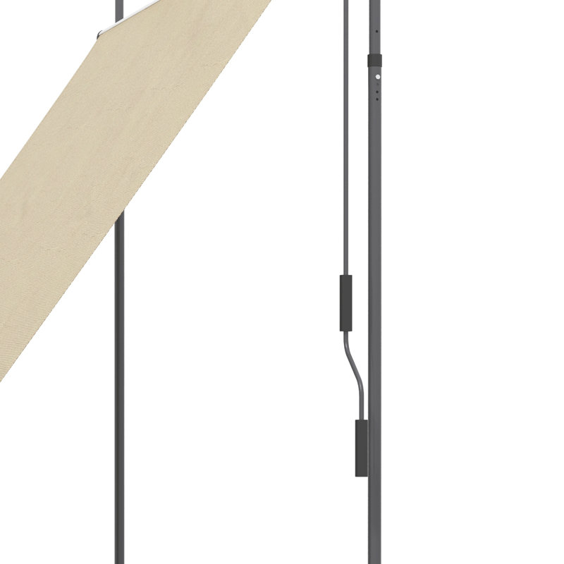 Outsunny D Polyester Cover Retractable Patio Awning, Beige, 47.2" H x 78.7" W x 48" D