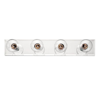Barre de salle de bain intérieure à quatre lumières avec finition miroir biseauté
