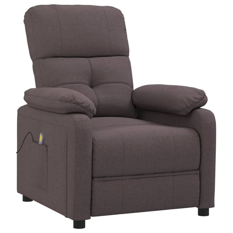 Massage Chair Leisure Adjustable Chair for Home Theatre Cinema Fabric, Dark Brown
