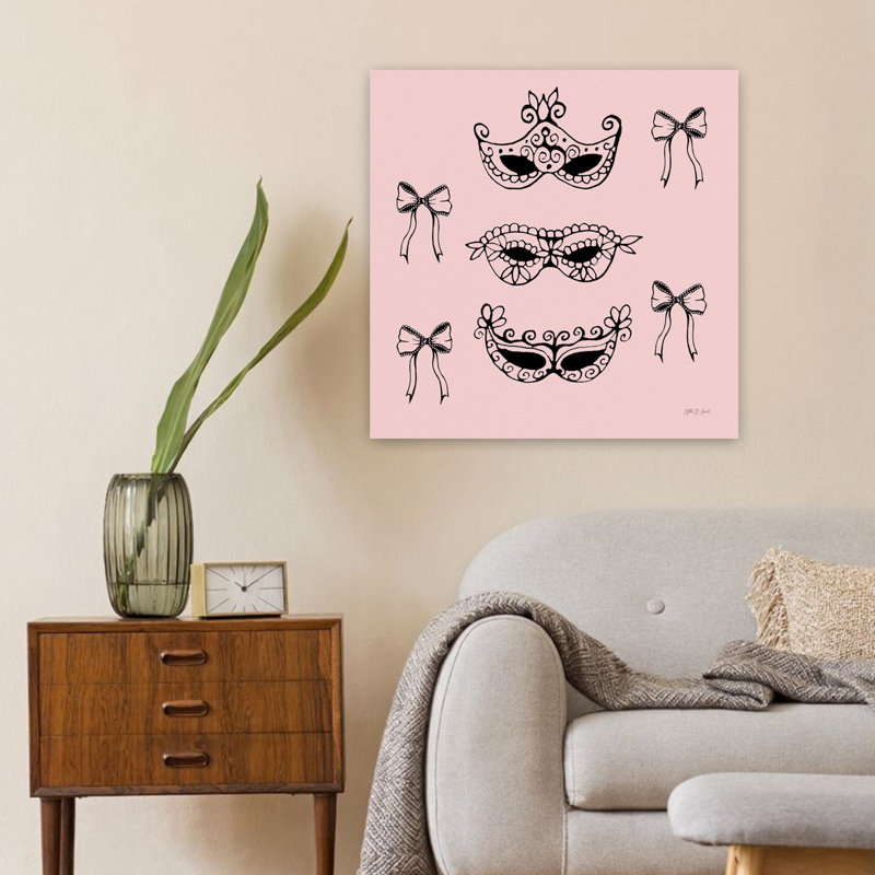 Masquerade Masks Art contemporain, H 24 po x l 24 po