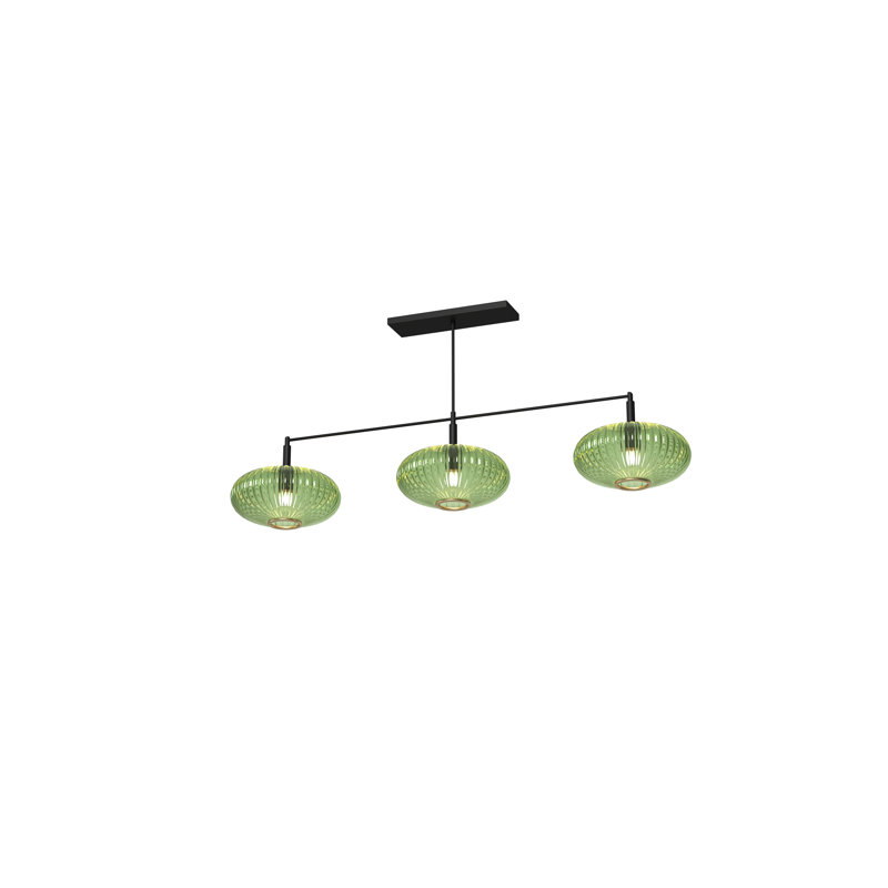 Luminaire pour table de billard 54 po Prohibition, Vert, Noir, noir, noir, noir