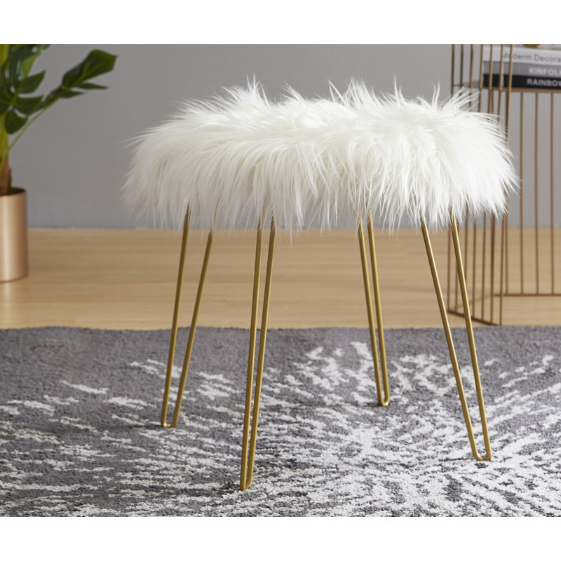 Repose-pieds standard rond de 17 po Kapono, Blanc